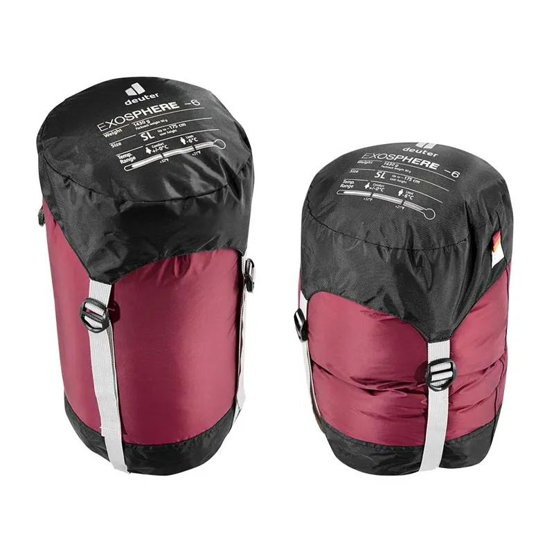 Deuter Exosphere  -6 SL  Sleeping Bag Maroon/Mango-3